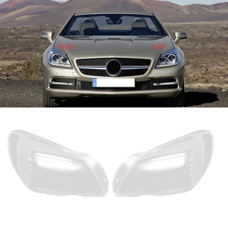 

For Mercedes Benz SLK-Class R172 2011-2015 Headlight Shell Lamp Shade Transparent Lens Cover Headlight Cover