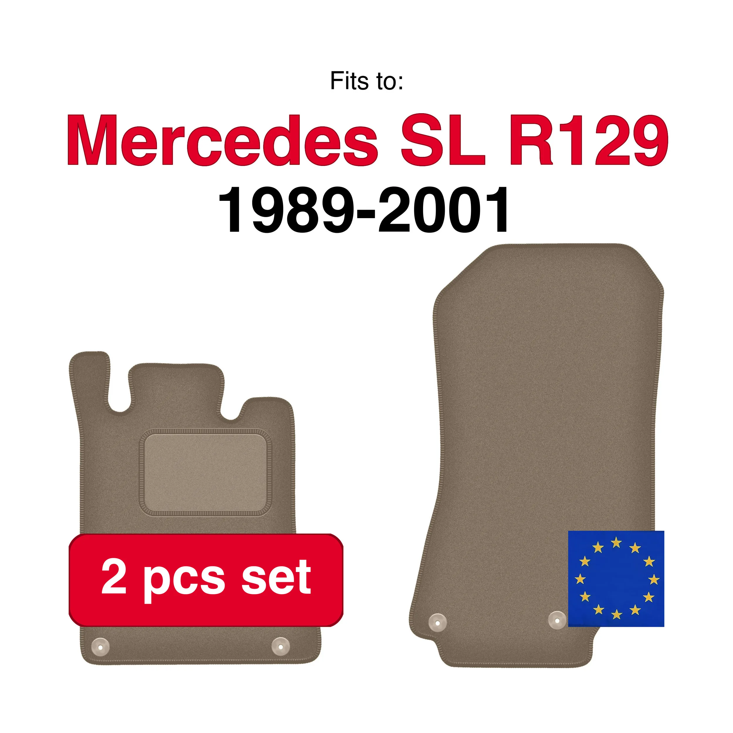 Image of Mercedes SL R129 500 SL (1989-2001) mit Velours-Autofußmatten-Set ausgestattet