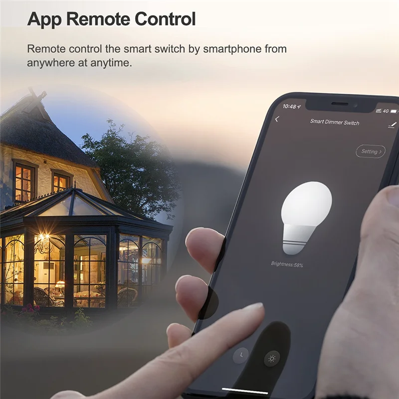 -FDDT Tuya Smart Wifi Dimmer Light Switch,Touch Dimming Panel Wall Switch 100-240V,Works For Alexa Google Home