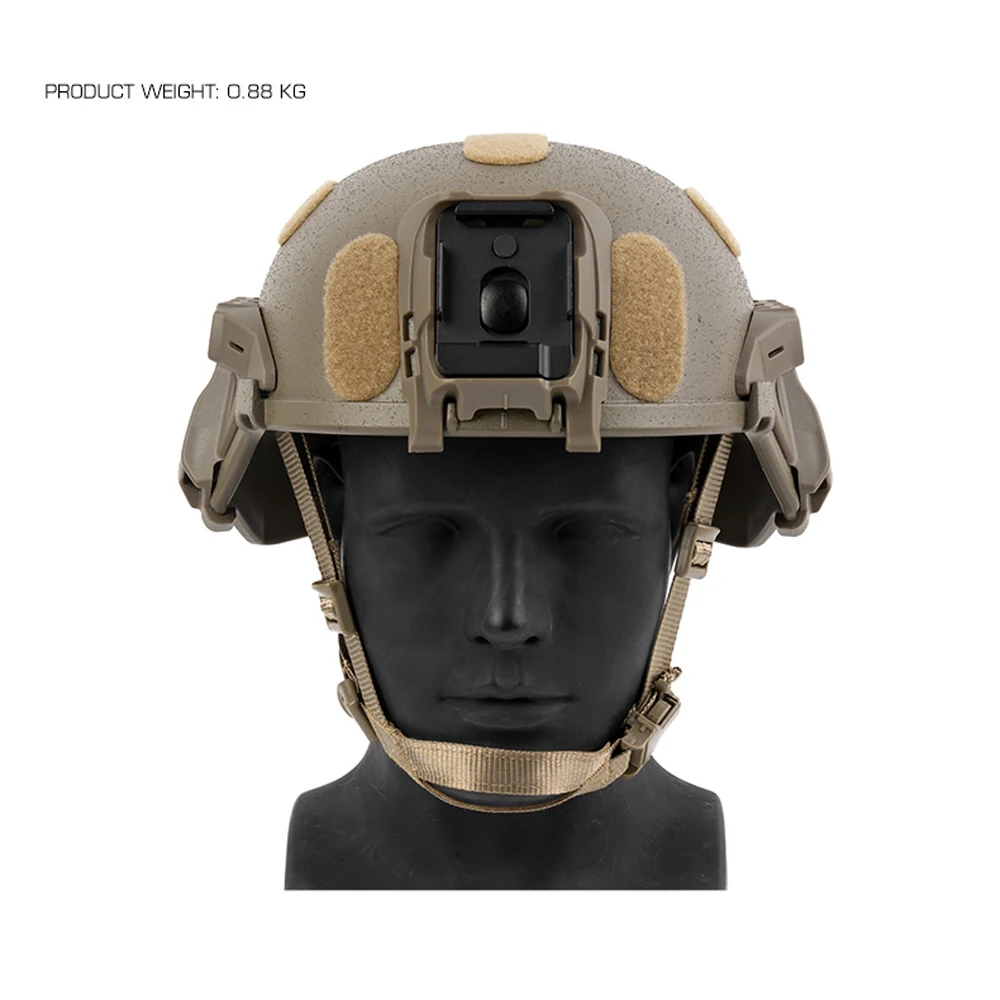 Tactical Helmet  Protective Helmet Adjustable Suspension V Shape Rail NVG Mount Base for Outdoor Training