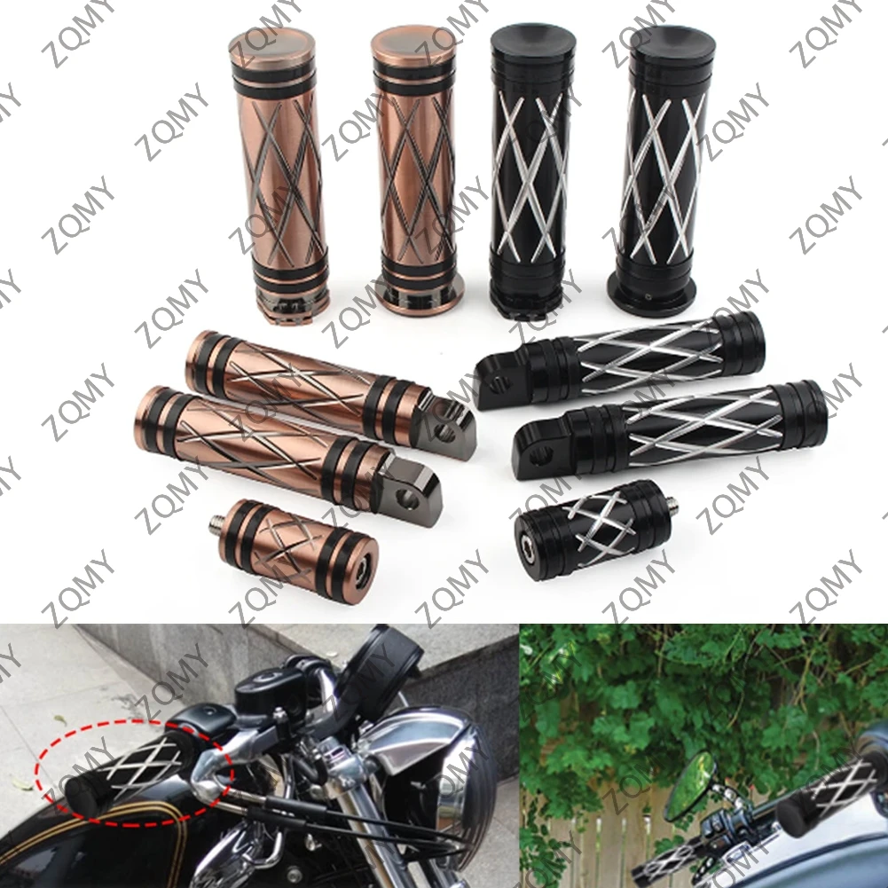 5Pcs/Set Motorcycle Footrest FootPeg Hand Grips Shifter Peg For Harley-Davidson Sportster XL 1200 883