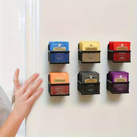 Magnetic Tea Bag Holder - Metal Grid Organizer, Suitable for Fridge, Counter, Kitchen Shelf - Non-Food Contact Storage Solution