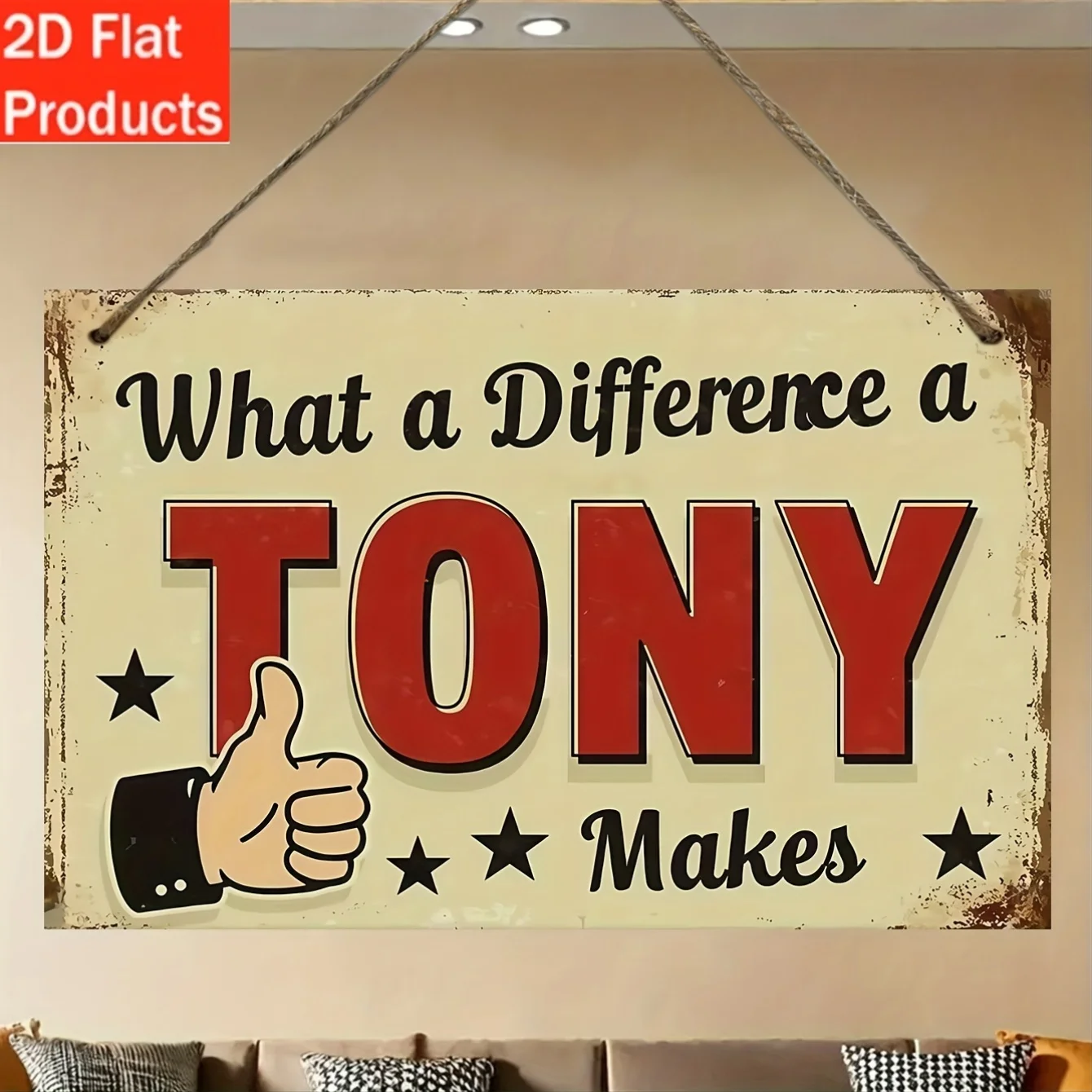 Decorative Plaques And Ornaments, 1pc VBUAHNY Retro Tony Theme Wall Decoration 
