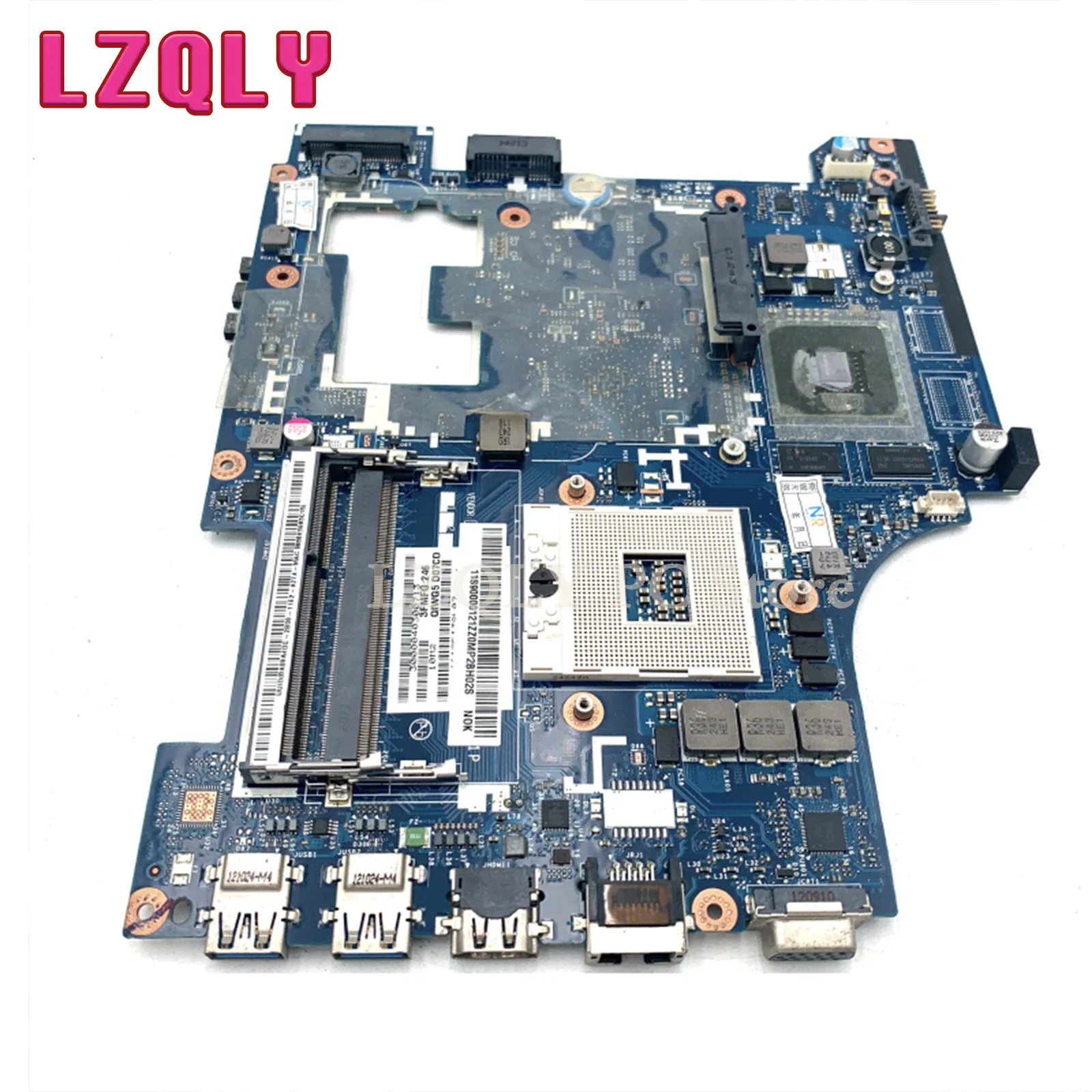 LZQLY-Placa-mãe portátil para Lenovo, placa de vídeo, placa principal de 1GB, teste completo, G480, 11S900001, QIWG5 _ G6 _ G9, LA-7981P, HM77, DDR3, GT610M