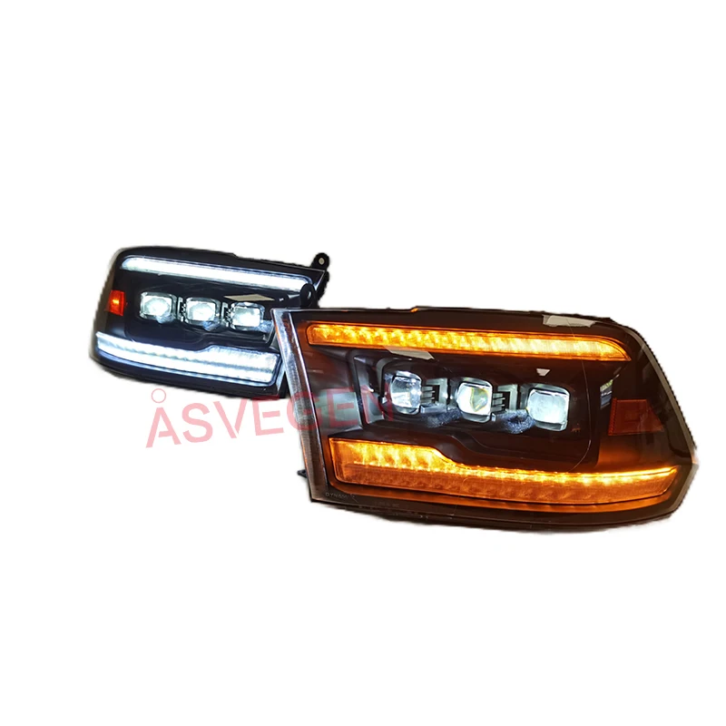 

Auto Parts LED DRL Three Lens Front LED Head Light Head Lamp Projector Headlights For Dodge Ram 1500 2009-2018