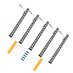 5Pcs modello ferroviario luci reticolo albero luce calibro H0 Layout luce LED lampada lampione reticolo albero luce decorazione del giardino