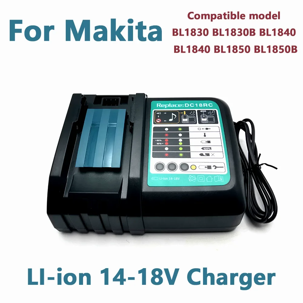 

For Makita 14V-18V Charger BL1815 BL1830 BL1840 BL1850 BL1440 BL1460 BL1860 BL1430