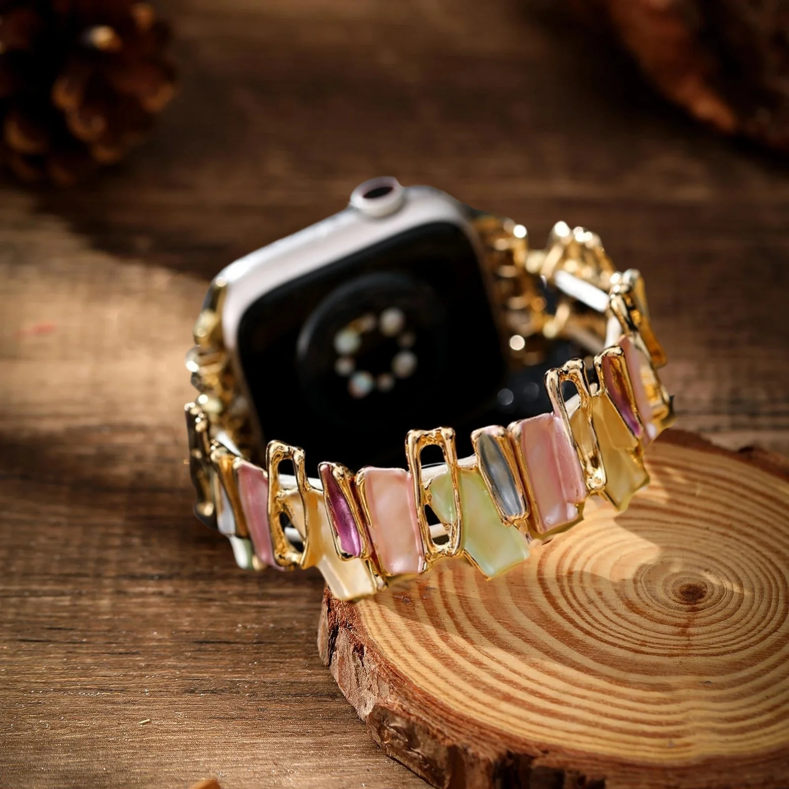 Unregelmäßige Geometrie-Gummiband für Apple Watch Band 38 mm 40 41 42 44 45 46 49 mm Correa-Armband iWatch SE 10 9 8 7 6 5 4 Ultra