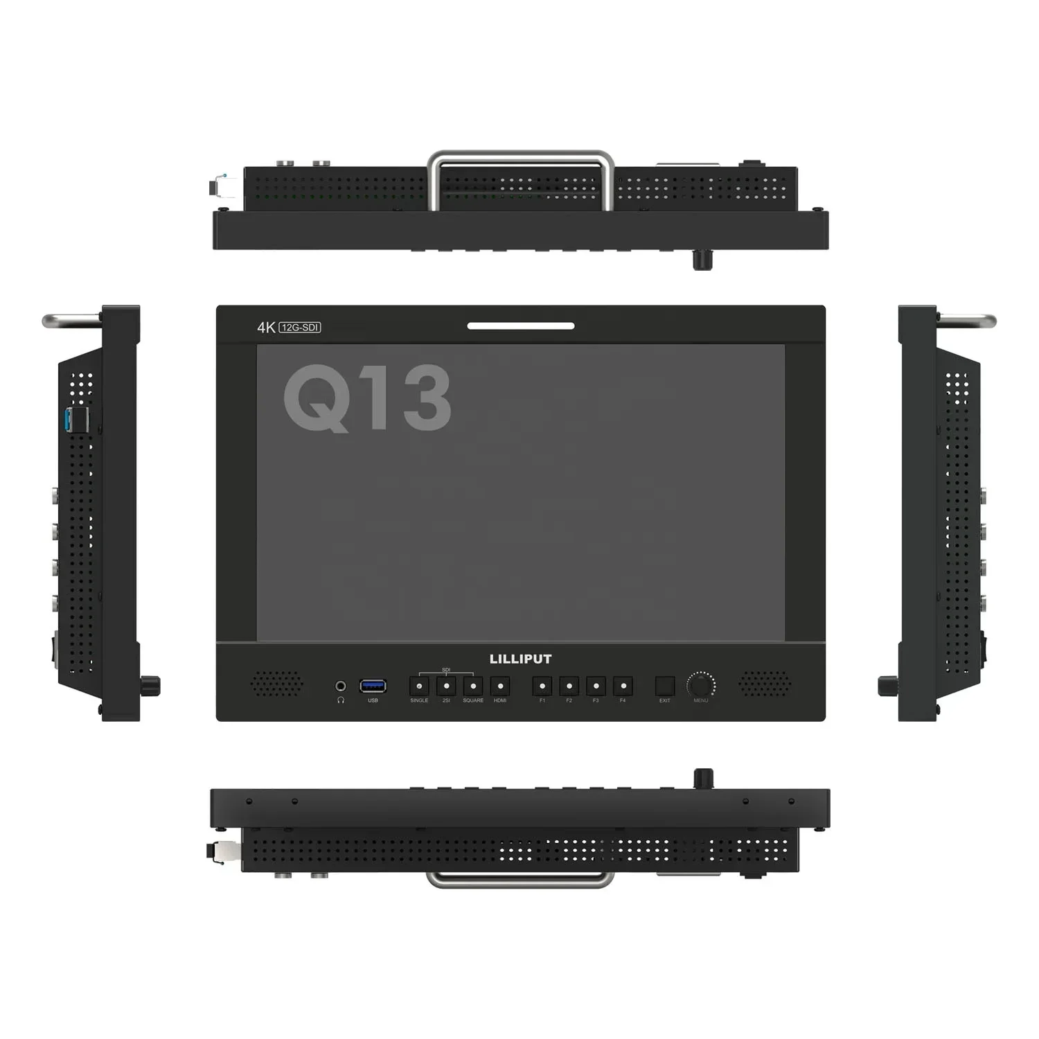 Lilliput Q13 professional 12G-SDI broadcast studio monitor 13.3 inch 4 channel 3G-SDI input HDMI Quad View Broadcast Monitor