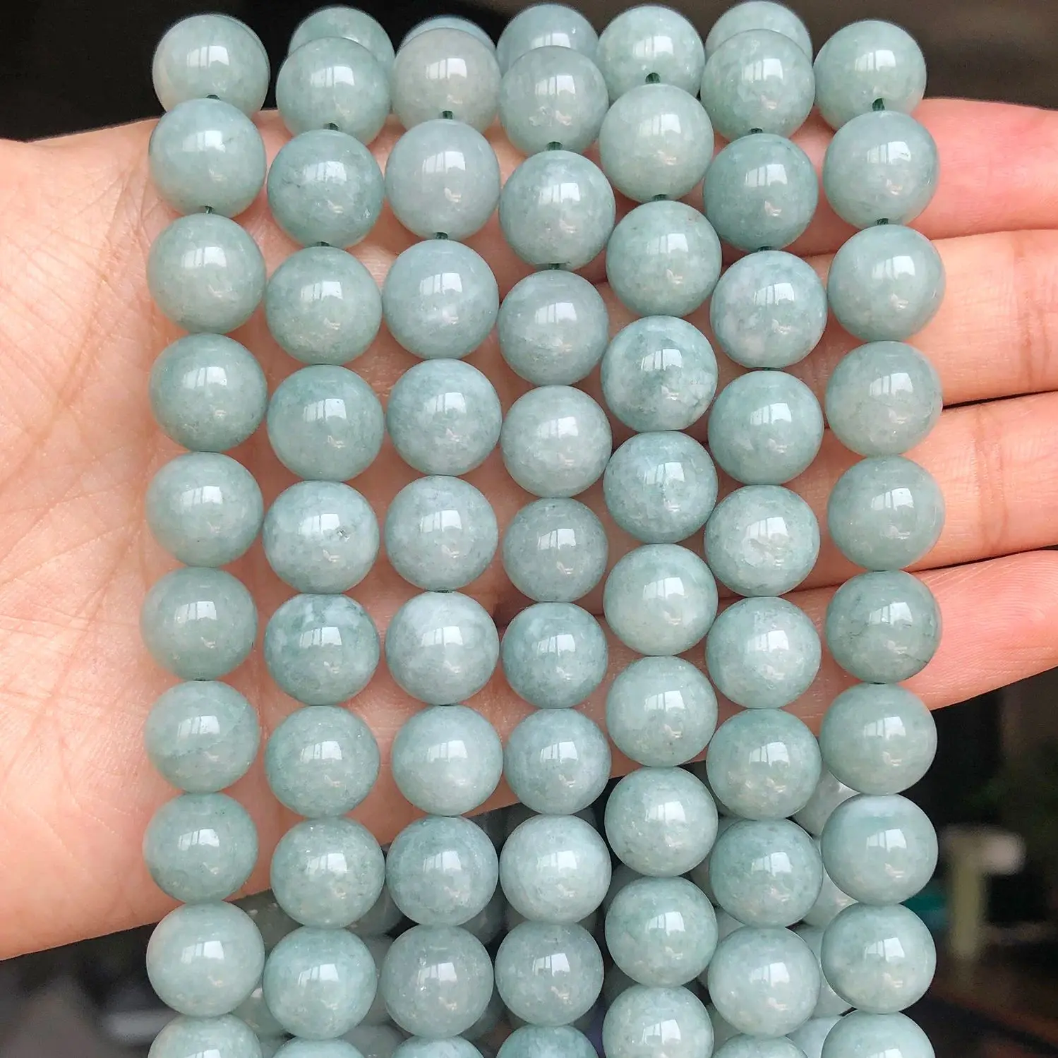 6 8 10 12mm Natural Burmese Jades Stone Beads Round Loose Beads For Jewelry Making Diy Charms Bracelets Accessories 15''