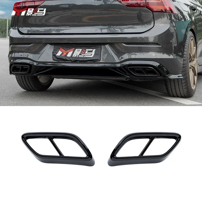 

FOR Volkswagen Golf 8 Rline Black Knight center net Trim Car Window trim front and rear logo tail throat exterior trim kit