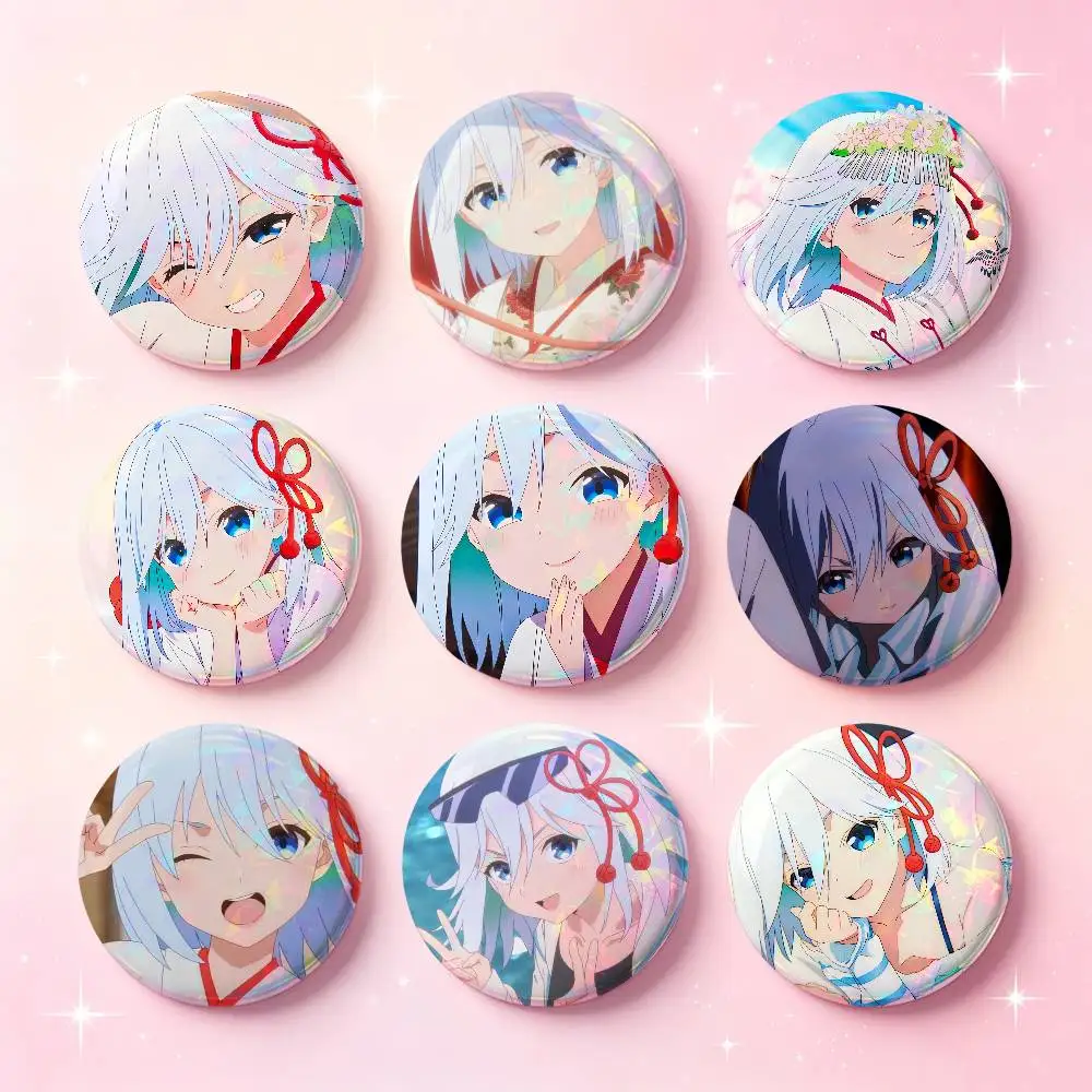 Asahi Amagami Anime Figure Badges 25 32 44 58 75 Mm Round Cosplay Pin Bag Decor Fans Collect Friends Gifts Brooch Souvenir