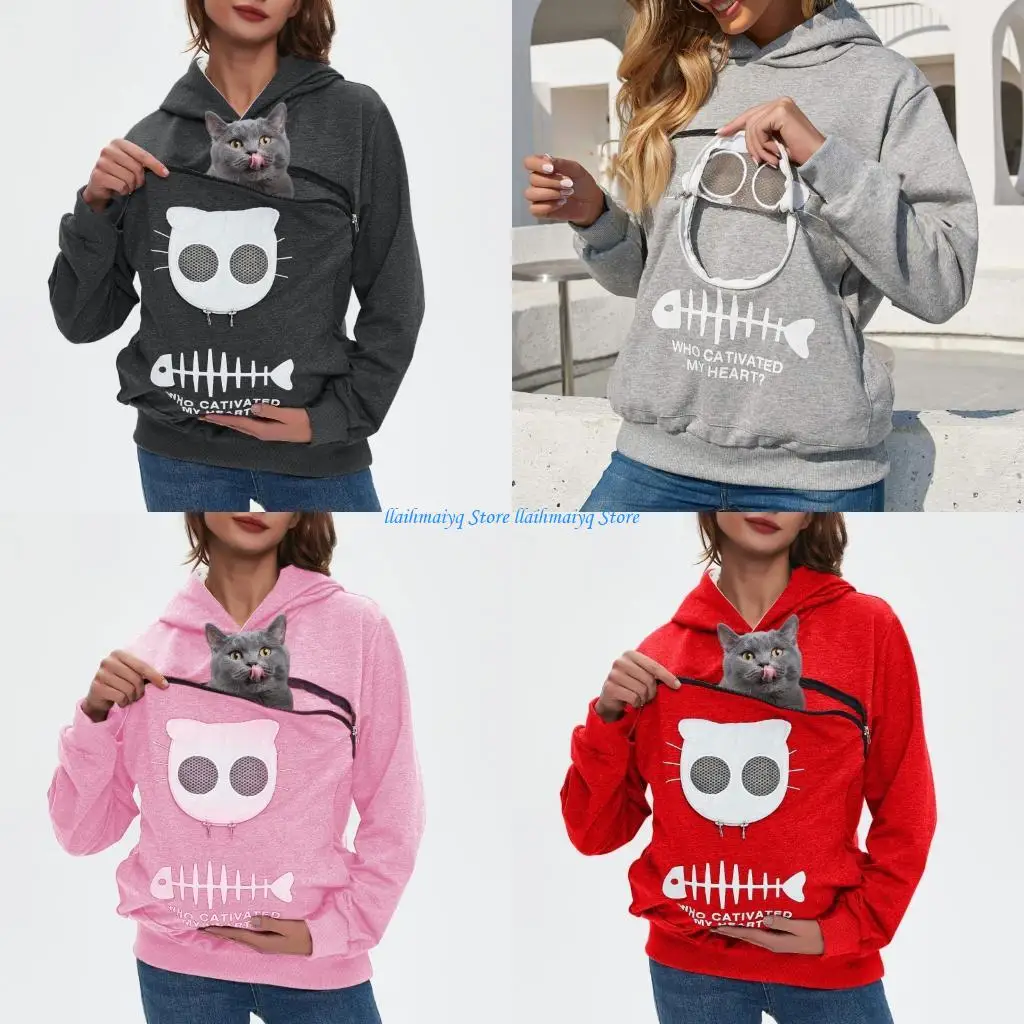 

573B Stylish Women's Pet Sweater with Ears Design Long Sleeve Pullover Top