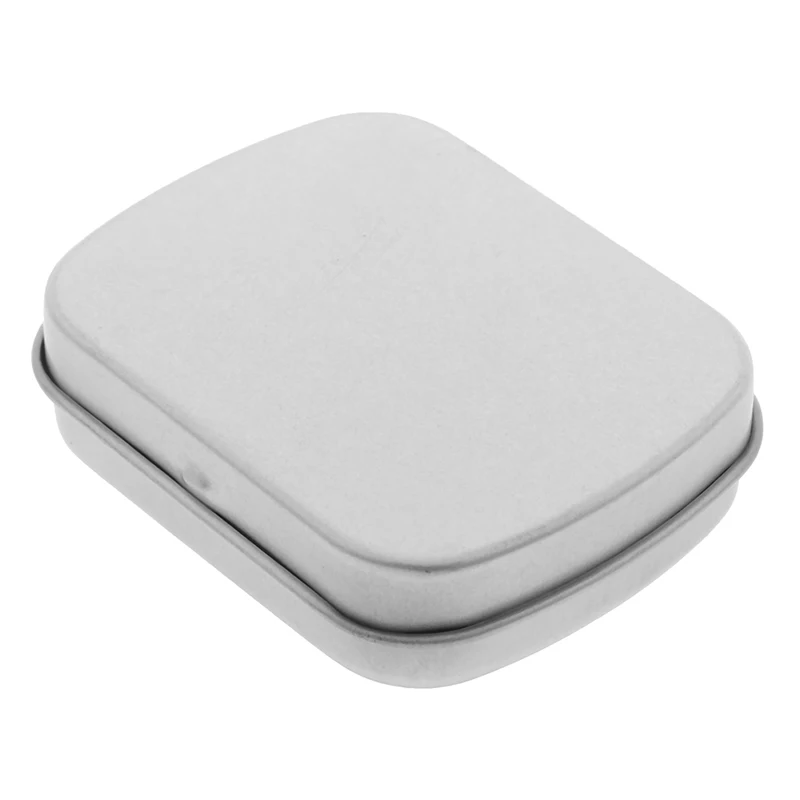 Durable Small Hinged Metal Tin Lip Balm Beard Wax Cream Sweets Cosmetics Pills 6x4.6x1.5