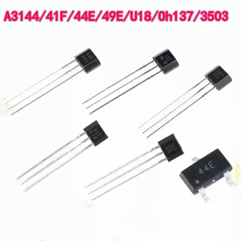 10PCS A3144/41F/44E/49E/U18/OH137/3503 Hall Sensor TO-92, For Brushless Motor Hall Sensor