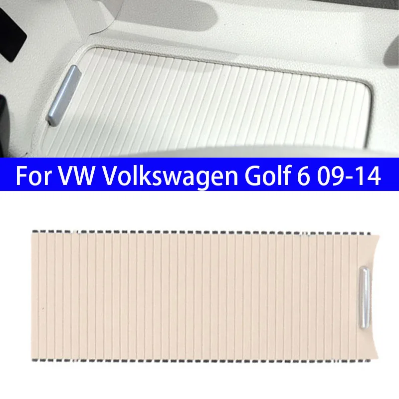 Untuk VW Volkswagen Golf 6 konsol pusat mobil cangkir air buta pemegang minuman Roller Shutter penutup pengganti Shutter geser 09-14