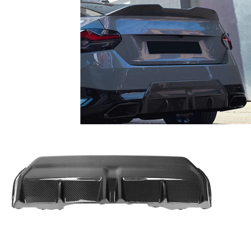 MP style carbon fiber Car Bumper Lip For BMW 2 Series G42 Sports 2-Door 2022+ G42 Rear Bumper Diffuser