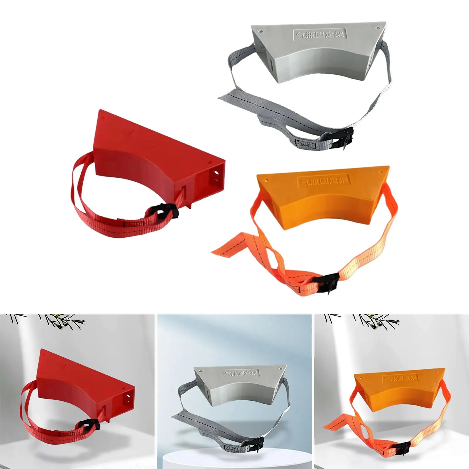 Gas Cylinder Bracket Support with Screw Tank Wall Mounted 40inch Strap Portable for 1 Bottle 1 Cylinder Pack RV Refit Parts
