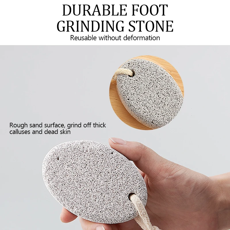 Hard Natural Pumice Stone Feet Elliptical Exfoliation Tool Accessories Foot Scrubber Dead Skin Pedicure Brush