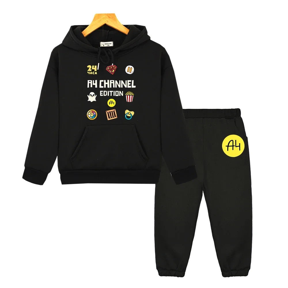 Влад А4 Бумага anime hoodie Fleece sweatshirt kids boutique clothes Merch A4 Lamb pullover Autumn Jacket boys girls Hooded Sets