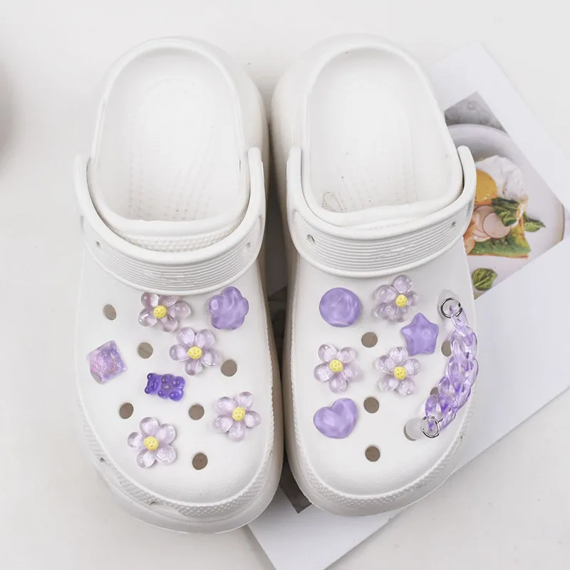 New Whole Set Hot Sale DIY Shoes Charms for Cute Cartoon Handmade Shoes Charms Designer Quality Garden Shoe Decoration Girl Gift