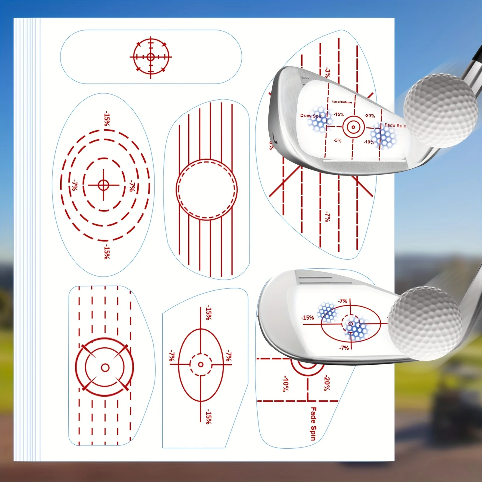 70Pcs Golf Impact Tape Labels - Stickers Suitable For Woods Iron Bars Putting Rods Hitting Records Swing Practice Training Aids