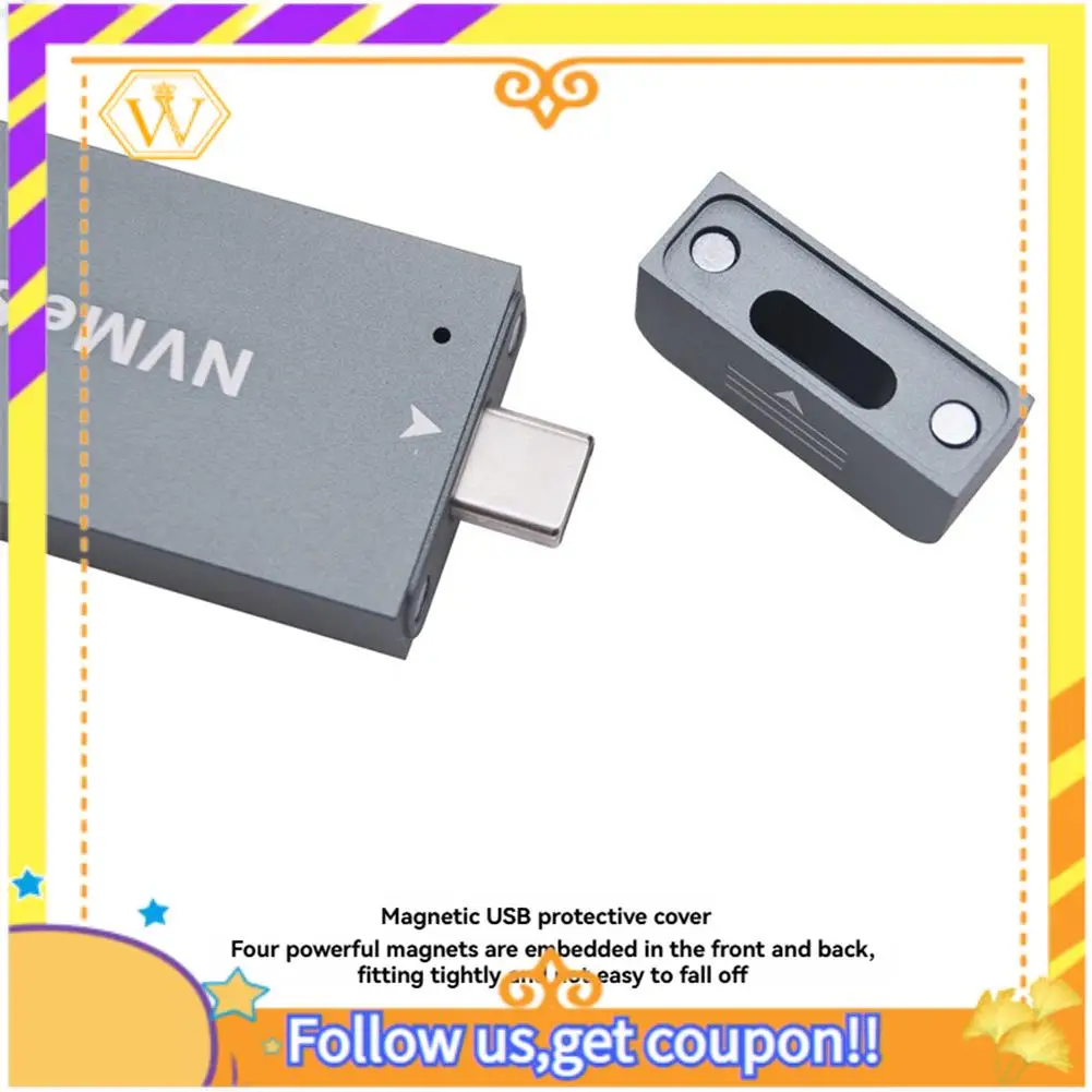 A01K-M. 2 2230 SSD Enclosure NVME/SATA USB3.2 Type C 10Gbps Solid State Drive Case External Hard Drive Case Double Protocol