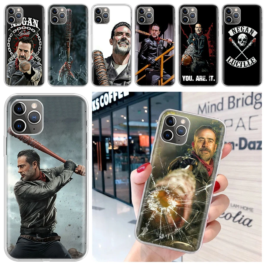 Negan The Walking Dead Soft Phone Case for iPhone 16 15 14 Plus 13 12 Mini 11 Pro Max 7 + Apple XS X SE 2020 8 Cover Shell for i