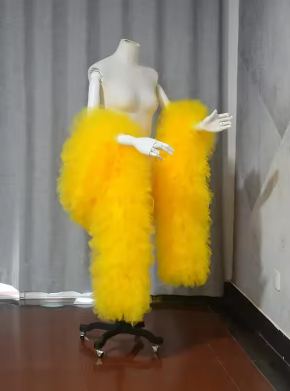 Fashion Stage ball party Club bridal Tulle Boa Ruffle shawl wrap Custom color wedding accessories cape - Image 7