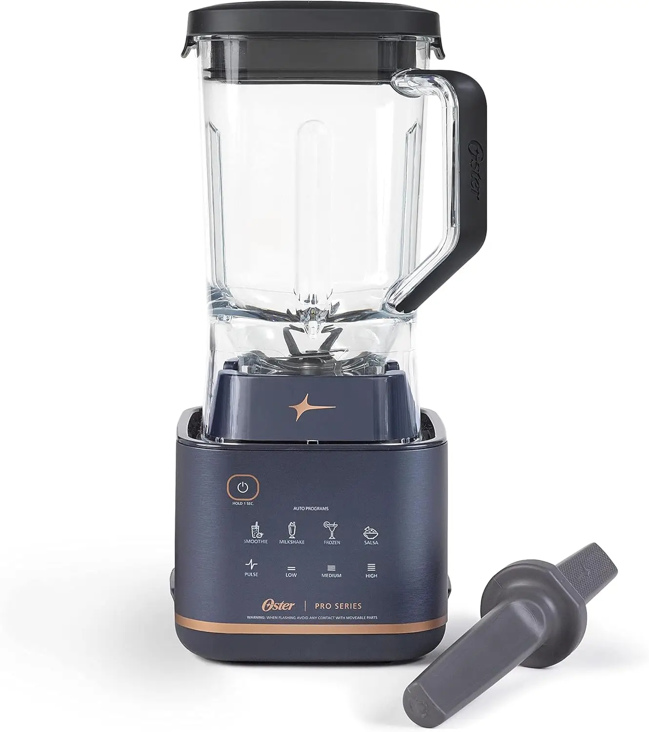

High-Capacity 9-Cup Tritan Blender with Extended Jar and Tamper Accessory in Deep Navy Tone