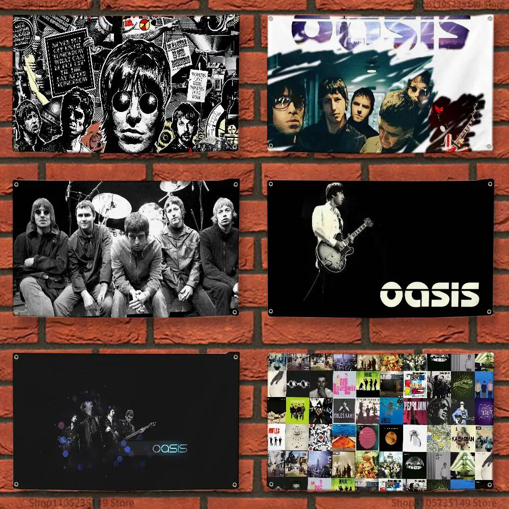

O-Oasis Band Flag Tapestry Wall Hanging Sassy Aesthetic Decoration Dorm PartyBackdrops Cloth