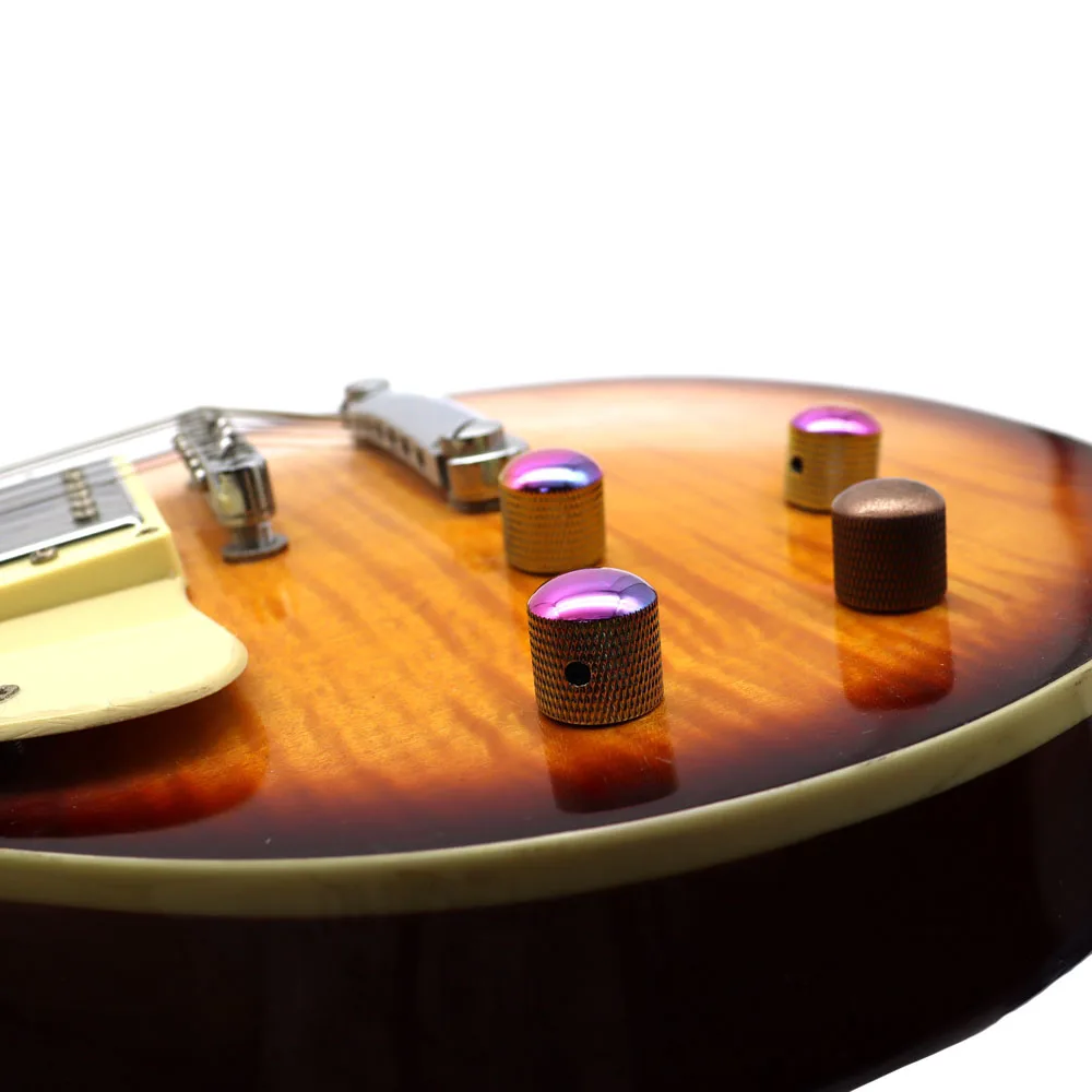 1 stücke/2 stücke Metall Dome Knöpfe Elektrische Bass Gitarre Knöpfe Volume Tone Control Knöpfe mit Schlüssel Bronze/BK/CR/GD/Schwarz Nickel – Detail 24