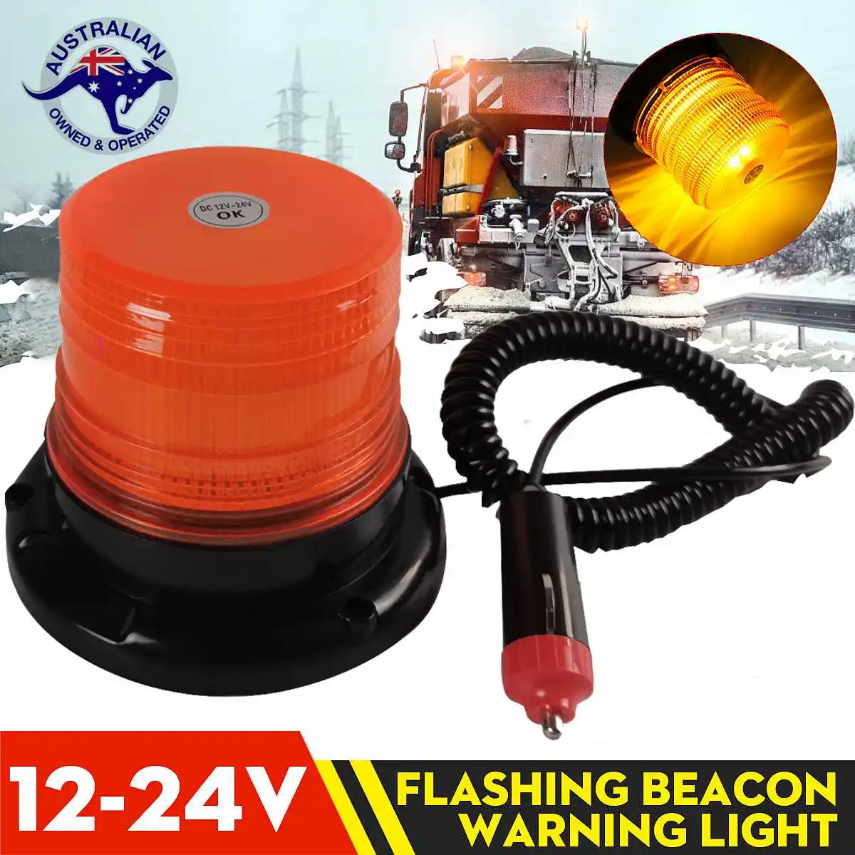 1PC Car Strobe Light Emergency Car Rotating Traffice Indication Car Flash Beacon Light LED Flash Car Warning Light 12V-24V