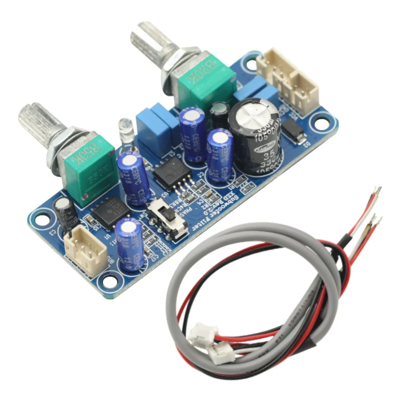 1pcs Low Pass Filter Bass Subwoofer Single Power DC 9-32V Pre-AMP Amplifier Board Dual Channel With Bass Volume Control