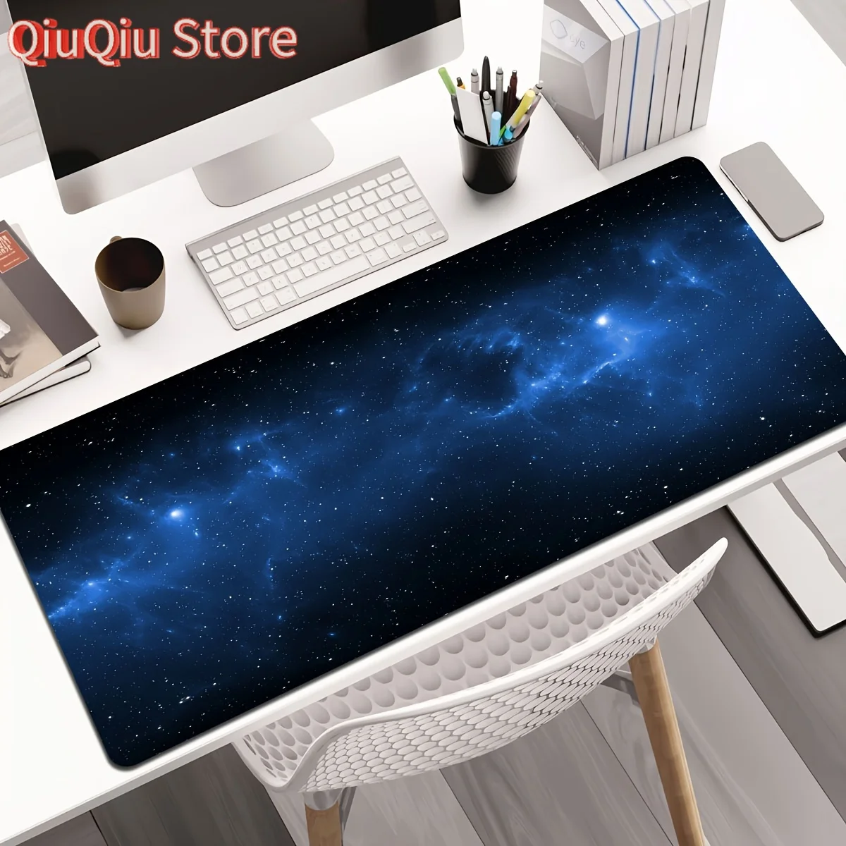 1pc durável extra grande mouse pad xxl estrelado céu noturno design antiderrapante poliéster tapete de mesa para jogos escritório estudo presente gamers