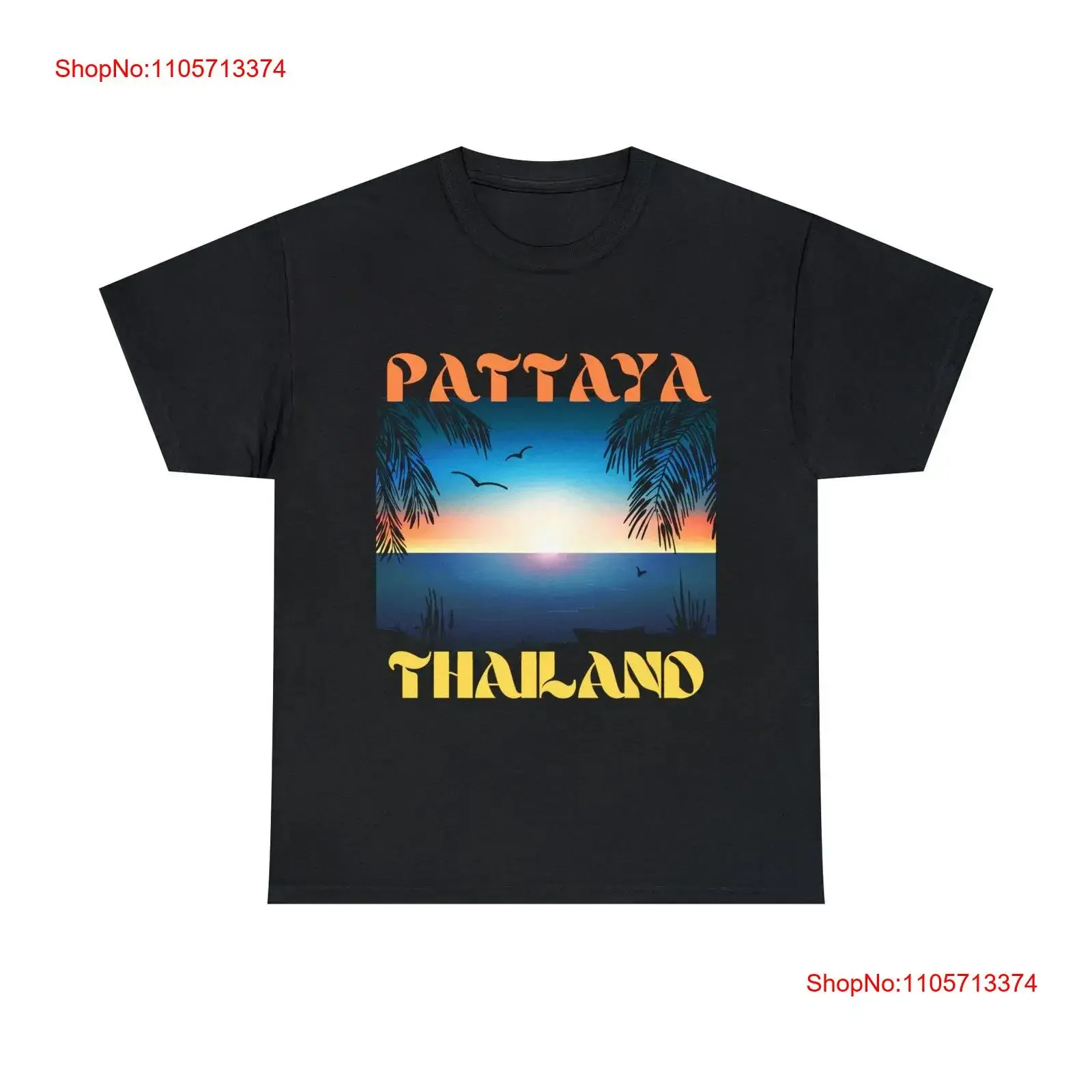 Pattaya city of pleasure Thailand T shirt unisex heavy cotton vintage Washed designer clothes Stretched Unisex streetwear