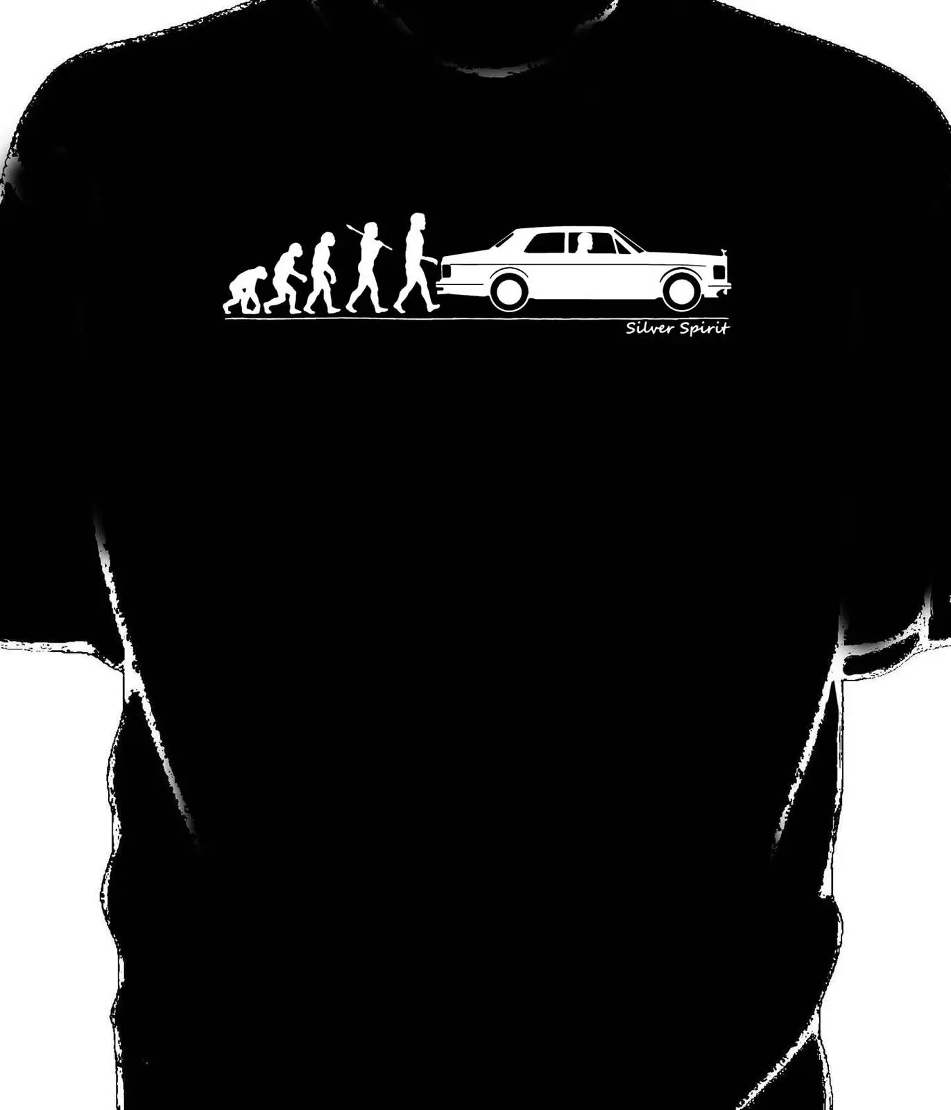 Evolution of Man, Rolls Royce Silver Spirit t-shirt.