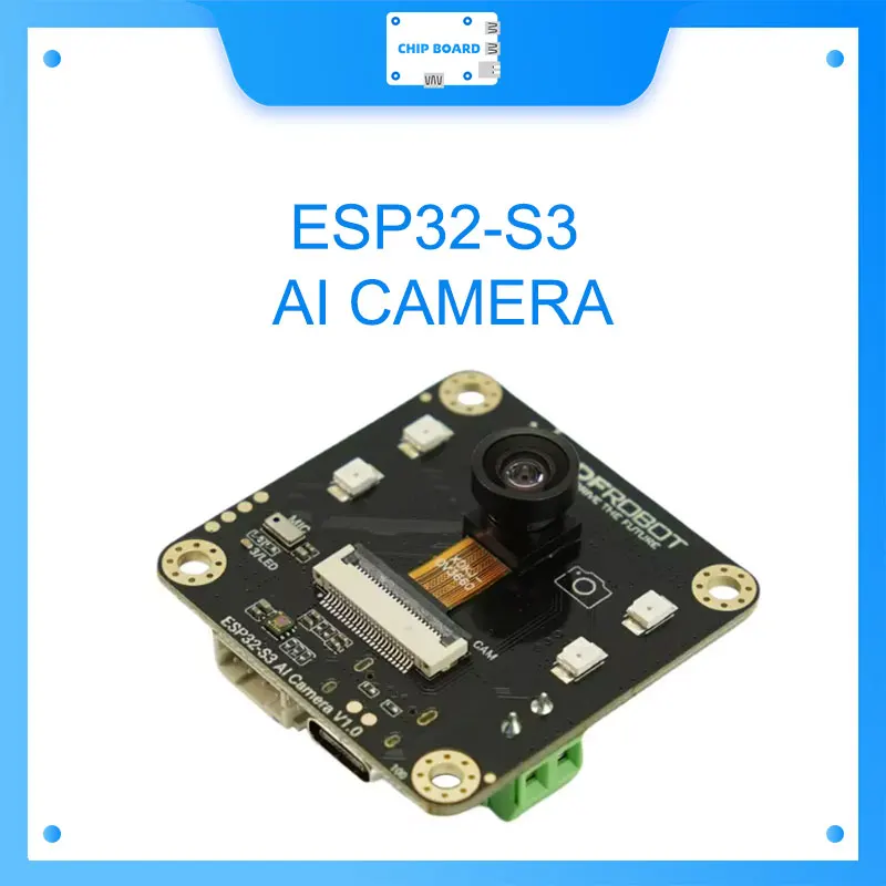 

ESP32-S3 AI Camera Module (Edge Image Recognition, Night Vision, ChatGPT Voice Interaction)