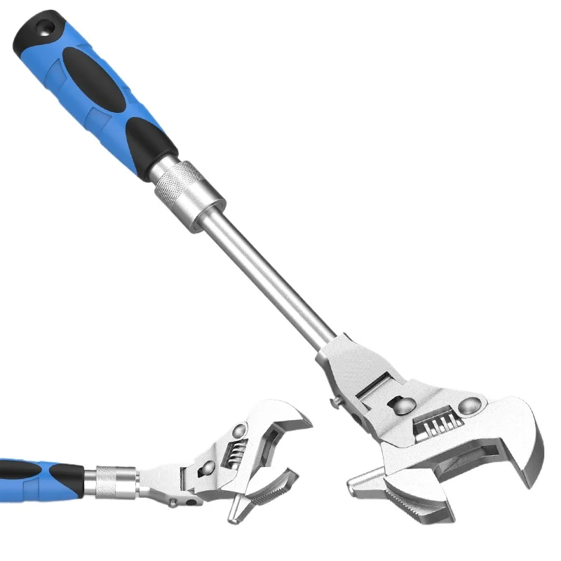 

movable wrench telescopic folding ratchet shaking head live wrench multi-function large opening small wrench