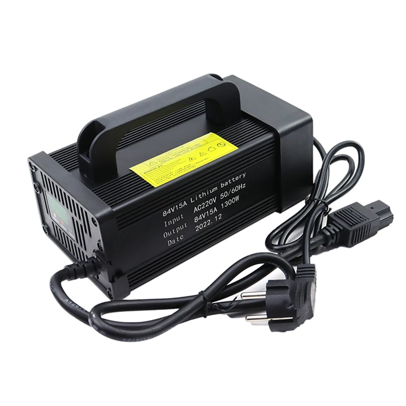 84V 5A/8A/10A/12A/15A/20A Lithium Battery Charger For 20S 72V E-motorcycle Cells pack High power Fast Charger With Fan Aluminum