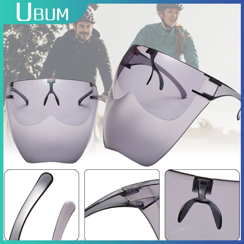6 color Transparent Protective Mask Full Face Shield Dust-proof Visor Anti Dust Anti-oil Mask Cycling Sunglasses Goggles hot