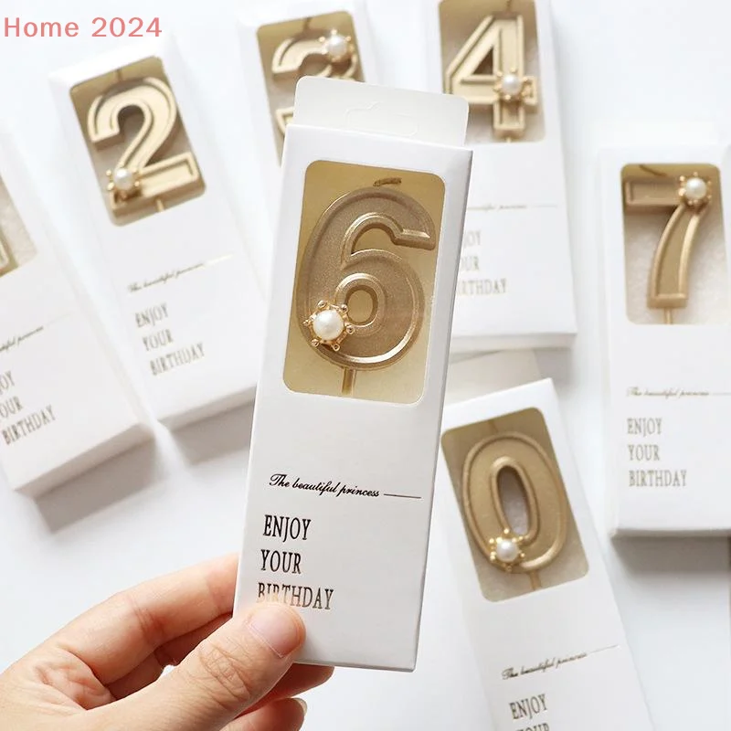 

Gold 3D Number Cake Candles Suitable For Birthday Party Decoration Birthday Decoration Cake Decorating Tools