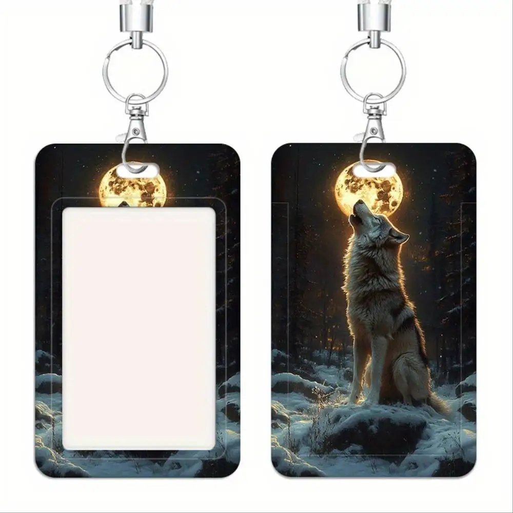 Winter Howl ID Card Holder Plastic Multi Card Shell For Doctor Nurse Student Work Permit Bank Credit Card