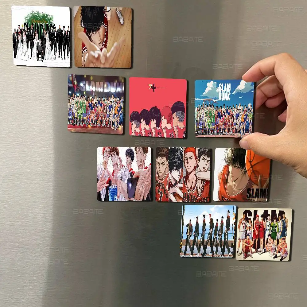 Japanese Cartoon S-Slam D-Dunk Personalized Picture Refrigerator Magnets Square Wedding Favors Magnetic Decoration Craft