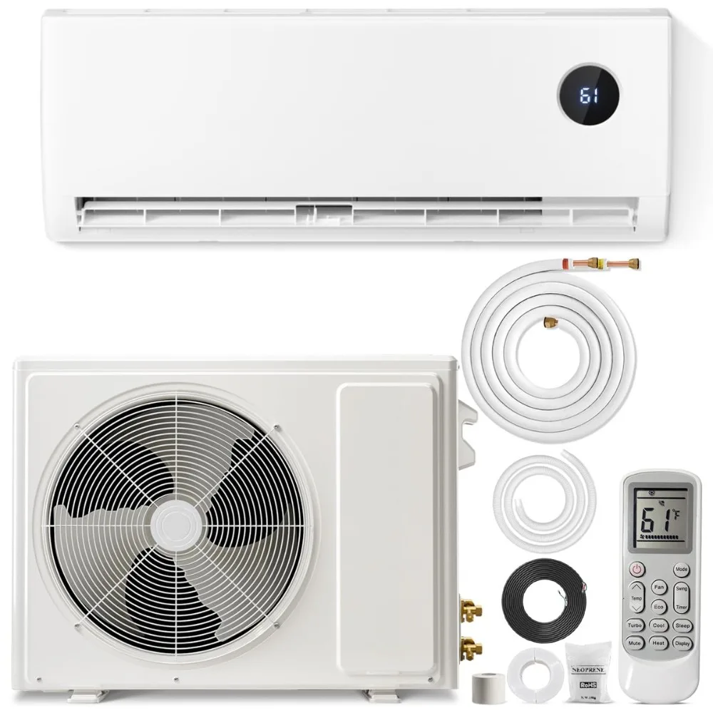 Mini Split AC Heat Pump 18000 BTU Ductless Inverter 19 SEER2 230V Quiet 1250 Sq.Ft Kit, Custom
