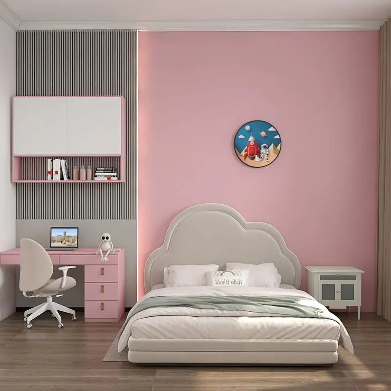 Solid Color Waterproof Wallpaper Self-adhesive Home Bedroom Dormitory Room Wall Sticker Thickened Paste Table Cabinet Renovation