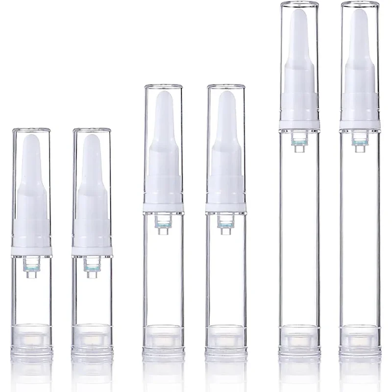 10Pcs 5ml/10ml/15ml Liquid Foundation Travel Bottle Mini Cosmetic Foundation Sample Repackaging Tools Airless Pump Bottle