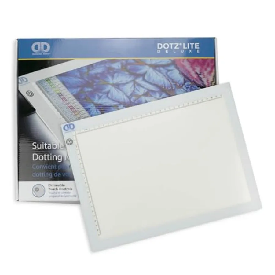 

Dotzlite Deluxe Light-Up Tracing Pad - Portable LED Light Board for Dotting Drawing and Craft Projects Illuminated Table Surfac
