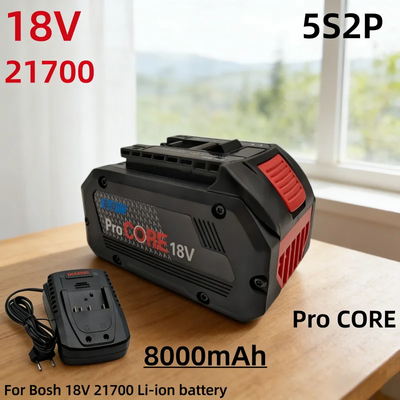 

Высококачественный профессиональный аккумулятор ProCORE 18V Li-ion 8000 мАч 5S2P 5C для строительных пистолетов Bosch, BAT609 BAT618 GBA18V8