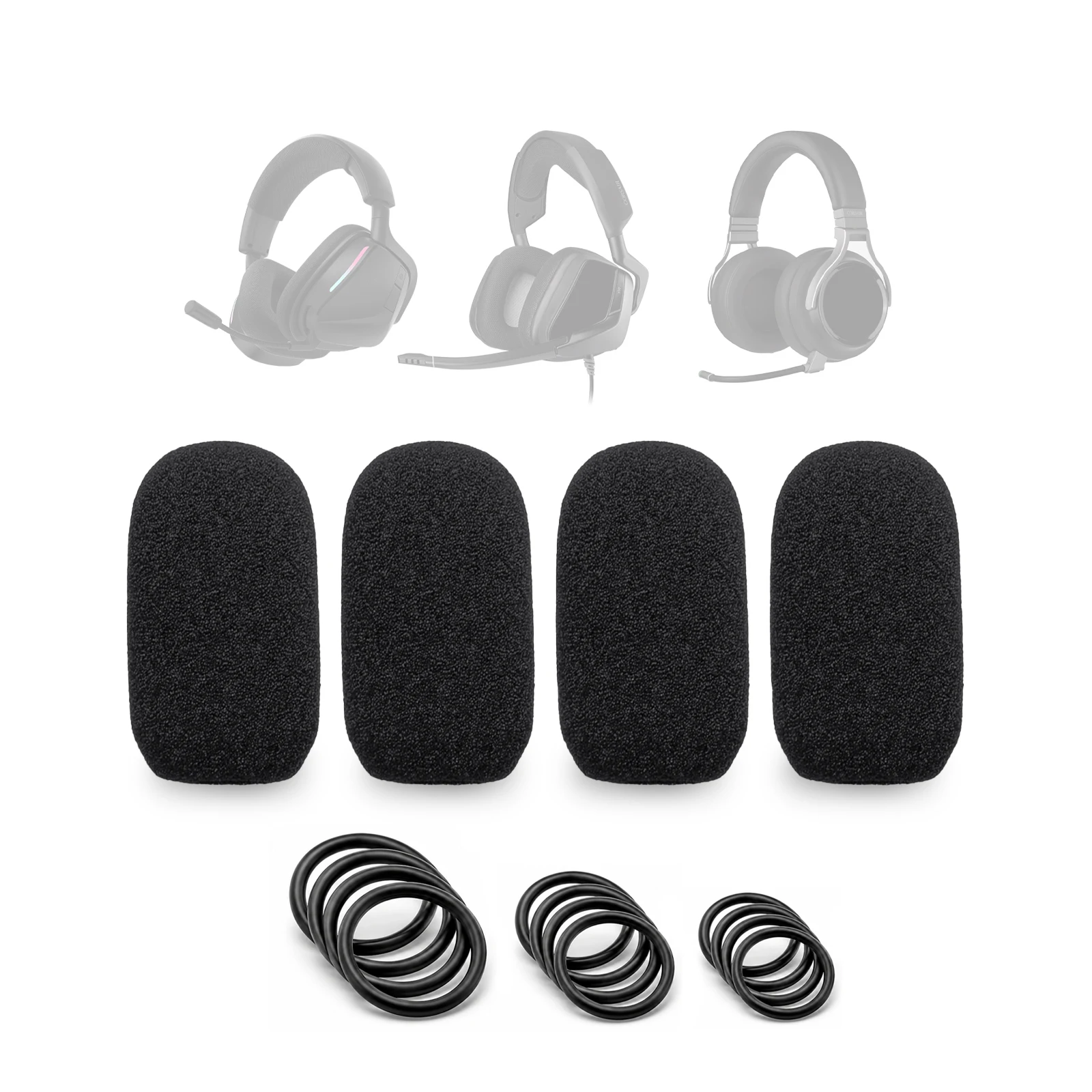 Gaming Headset Rgb - 4 housses en mousse pour micro